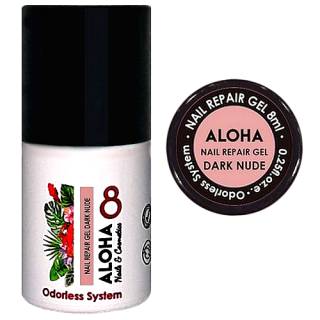 Aloha Nail Repair Gel Rubber Base Θεραπεία Dark Nude 8ml
