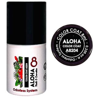 Aloha Ημιμόνιμο A8204 Black With Iridescent Shimmer-Μαύρο Με Ιριδίζον Shimmer 8ml