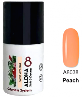 Aloha Ημιμόνιμο Βερνίκι Νυχιών Color Coat Peach A8038 8ml